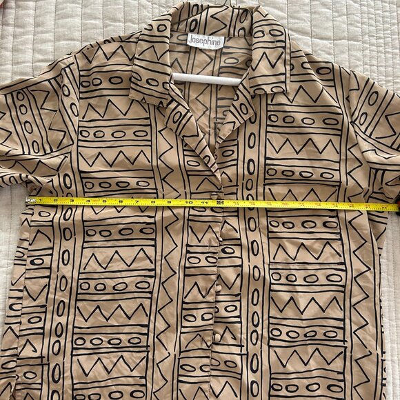 Vintage Button Down w/ Geometric Pattern - Picture 2 of 3